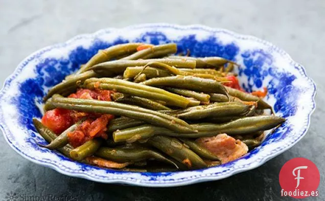 Judías Verdes con Tomates y Tocino