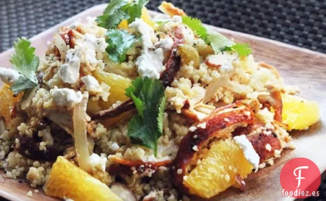 Pollo a la Naranja Con Cuscús y Queso Feta
