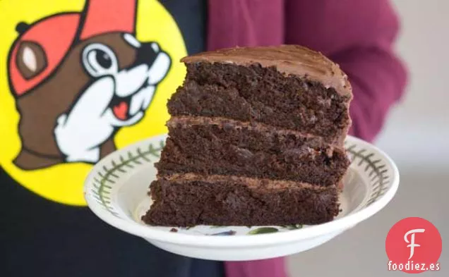 Pastel De Chocolate De Tres Capas Con Glaseado