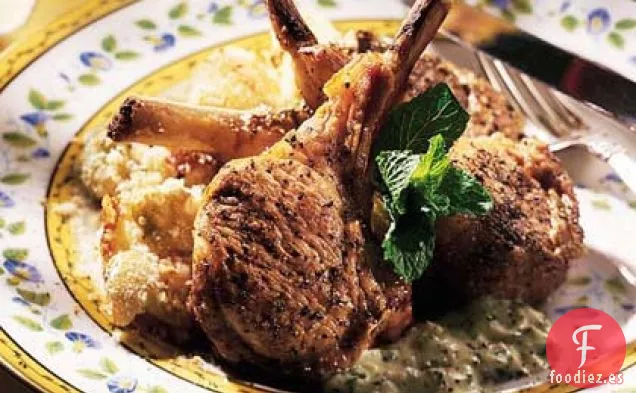 Chuletas de Cordero con Aïoli de Menta