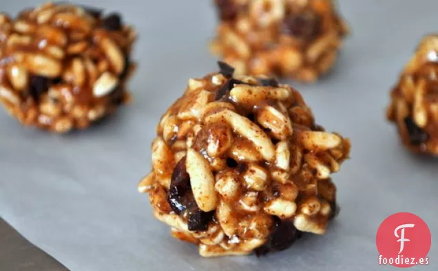 Golosinas de Chocolate de Arándanos Masticables sin Hornear