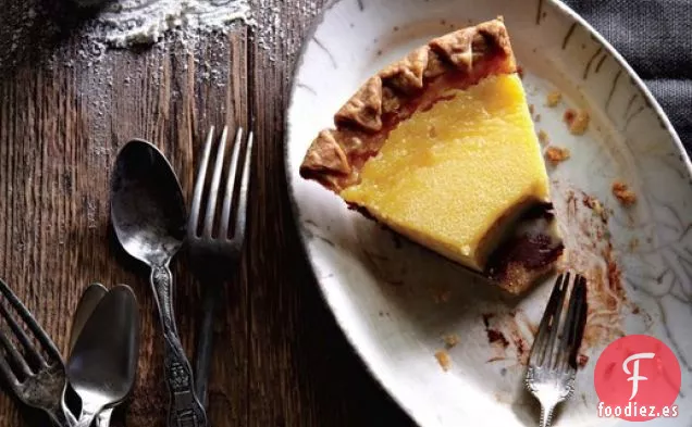 Pastel de Limón de Fondo Negro de Cuatro y Veinte Mirlos