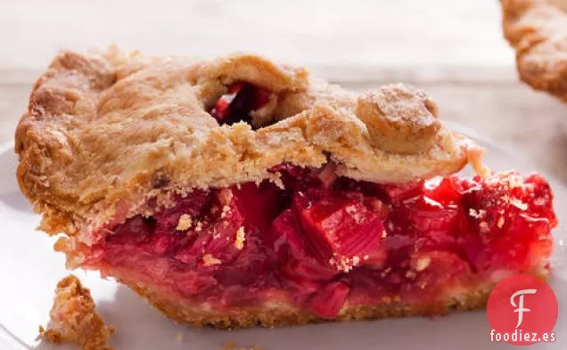Tarta de Fresa y Ruibarbo con Corteza de Crema Agria