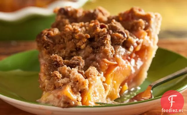 Pastel de Melocotón con Streusel de Nueces