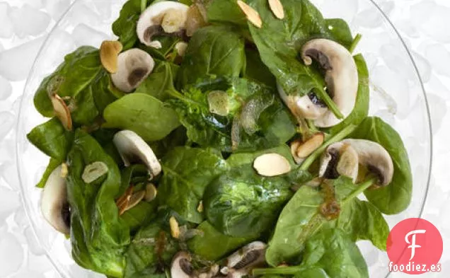 Ensalada Tibia de Espinacas con Vinagreta de Miel y Ajo