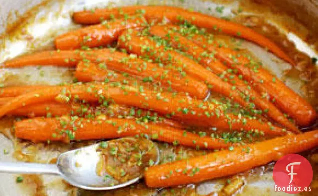 Zanahorias Pequeñas Asadas con Mermelada