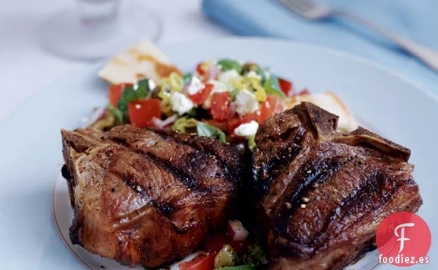 Chuletas de Cordero de Ouzo y Nuez Moscada a la Parrilla