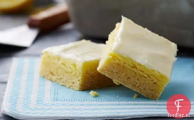 Barras de Tarta de Queso con Limón