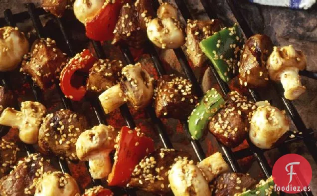 Brochetas de Ternera Teriyaki a La Parrilla