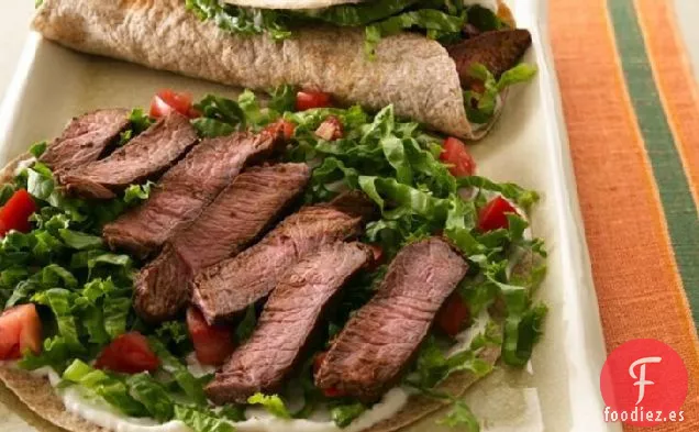 Envolturas de Carne de Res, Lechuga y Tomate