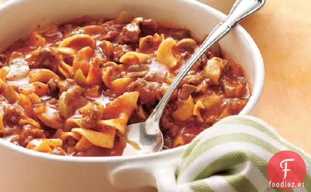 Carne Picada Picante y Fideos