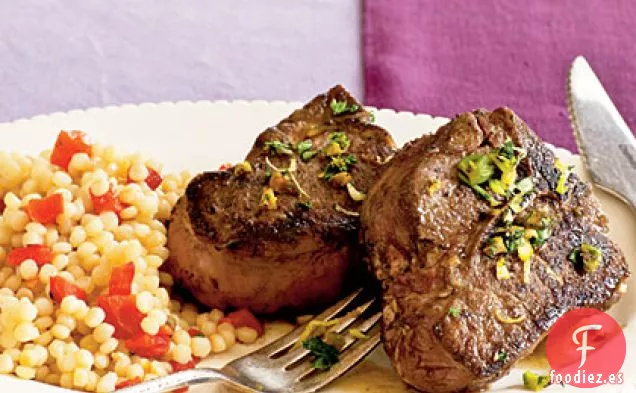 Chuletas de Cordero con Gremolata de Pistacho