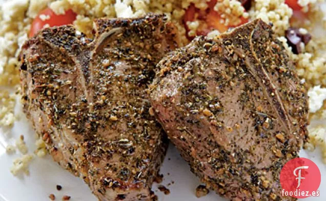 Chuletas de Cordero con Cuscús de Oliva