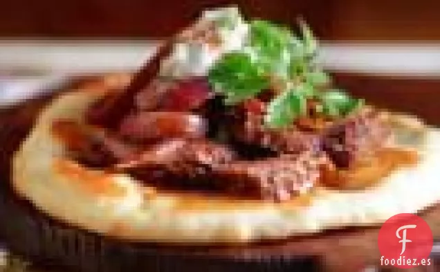 Pierna Tandoori De Cordero Con Raita De Pepino