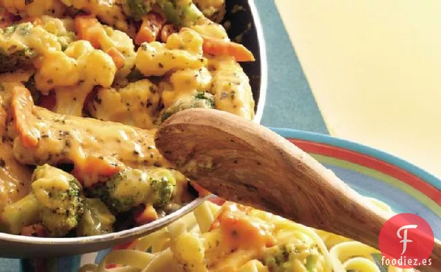 Pollo con Queso y Verduras