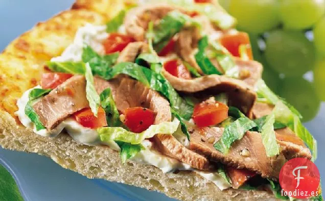 Pizza de Sándwich de Carne Asada Fría