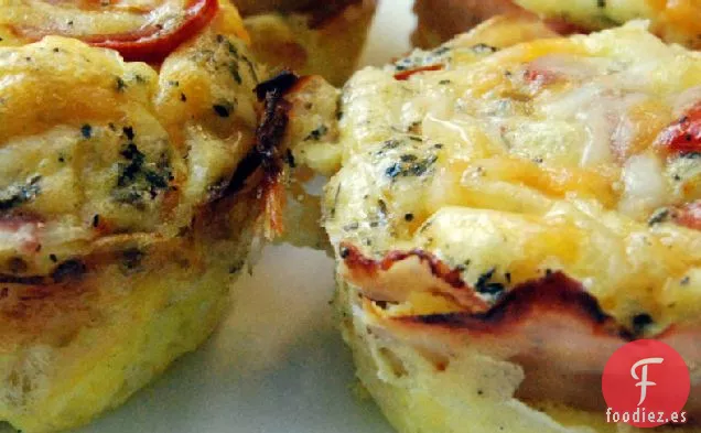 Frittatas de Huevo con Dos Quesos para llevar