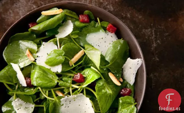 Ensalada de Berros con Manchego, Membrillo y Almendras