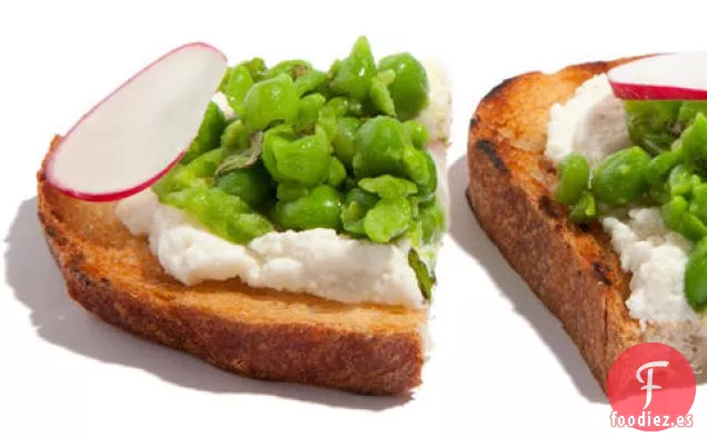 Bruschetta de Guisantes y Ricota