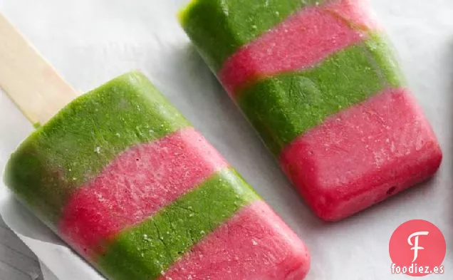 Pops de Batido Verde Fresa