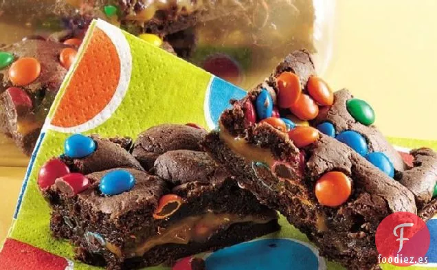 Barras de Capa de Chocolate y Caramelo