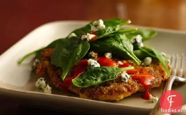 Pollo de Búfalo Cubierto de Espinacas