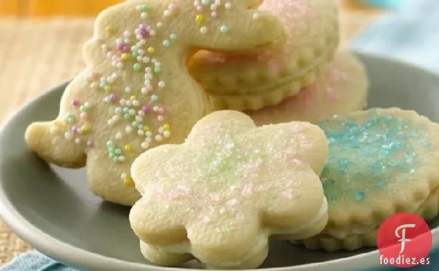 Lemon Cream Sandwich Shortbread Cookies