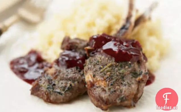 Chuletas de Cordero a Base de Hierbas con Reducción de Granada