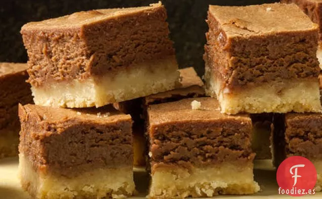 Barras de Tarta de Queso y Chocolate