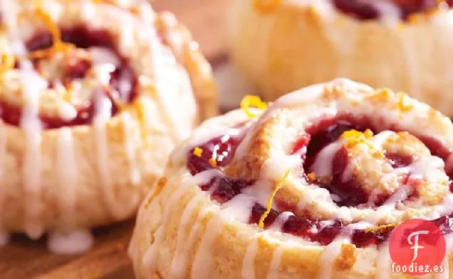 Rollos de Frambuesa con Doble Rociado