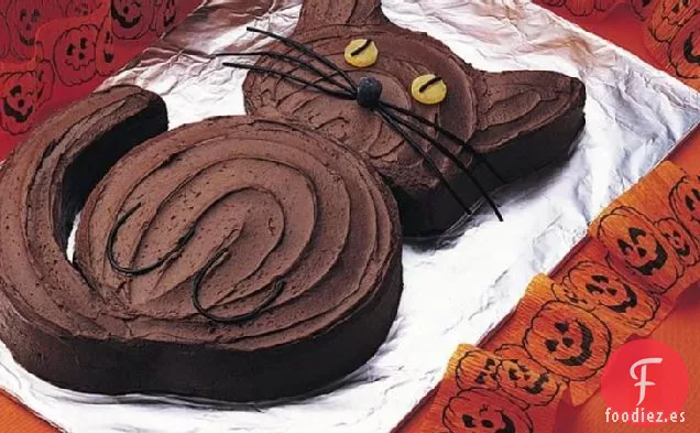 Pastel de Gato Negro de Halloween - Antipasti Recetas