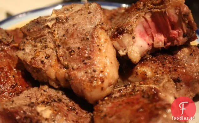 Chuletas De Cordero Con Espárragos