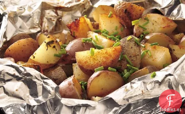 Paquete de Papel de Salvia y Patata a la Parrilla