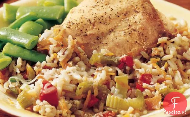 Cena de Arroz con Pavo Italiano de Cocción Lenta