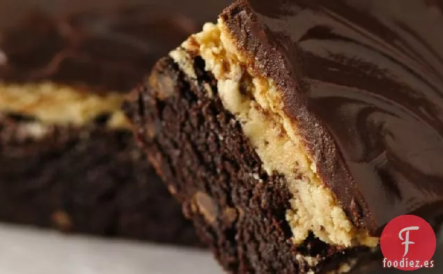 Brownies de Trufa con Mantequilla de Maní Sin Gluten