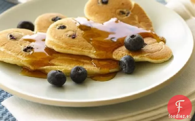 Blueberry Pancakes Corazones
