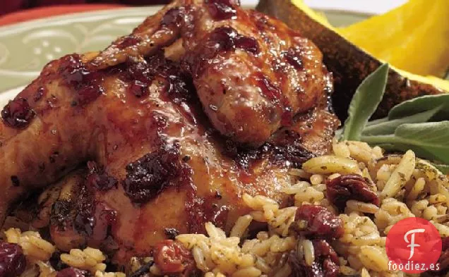 Gallina de Cornualles Balsámica con Cereza y Arroz