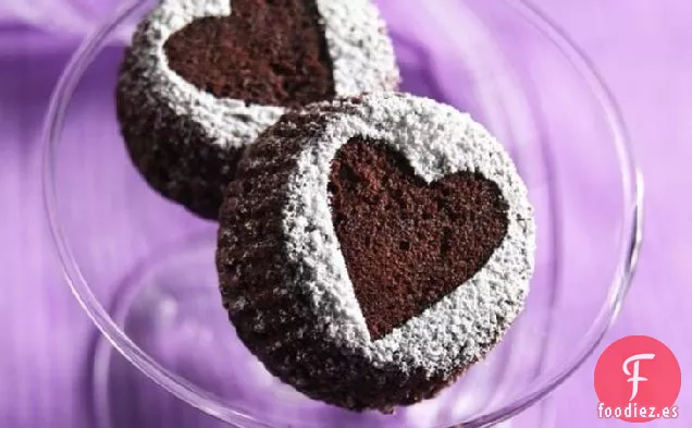 Cupcakes Brownie de Corazón