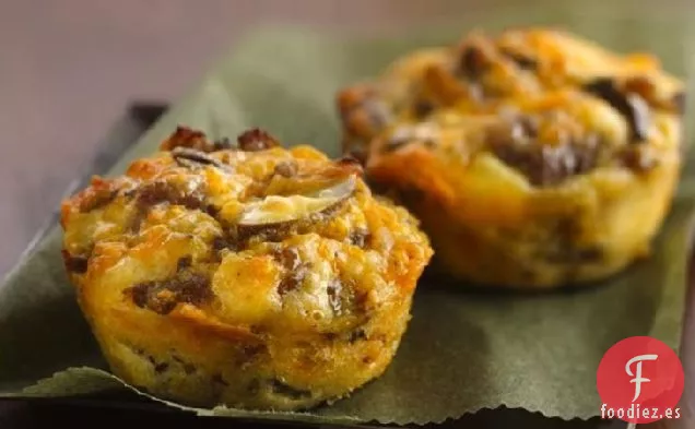 Mini Tartas de Salchichas para El Desayuno Increíblemente Fáciles