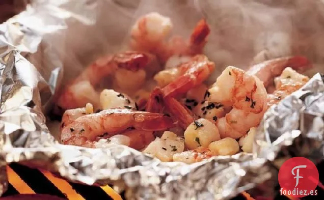 Paquetes de Mariscos a La Parrilla con Hierbas