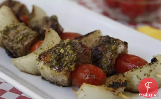 Brochetas de Cerdo a La Parrilla Fáciles