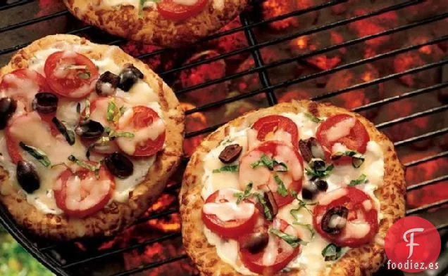 Pizza de Dos Quesos a la Parrilla