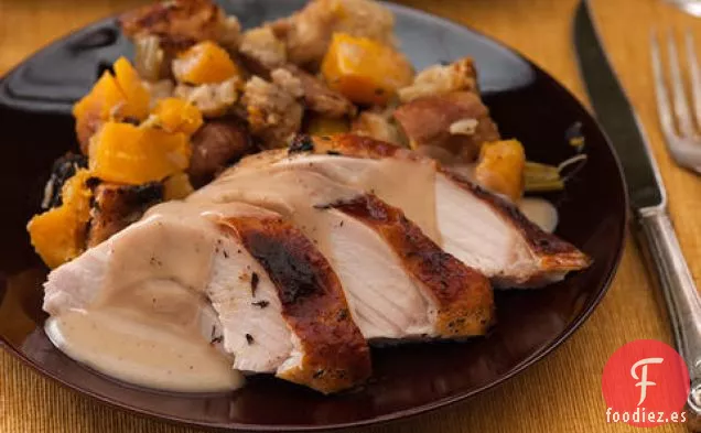 Pechuga de Pavo en Salmuera de Naranja, Miel y Tomillo