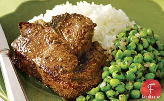 Chuletas de Cordero con Arroz Basmati