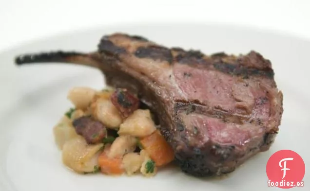 Chuletas de Cordero con Miel de Tomillo y Judías Blancas