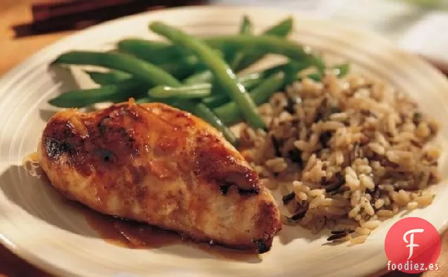 Pechugas de Pollo con Glaseado de Naranja para Dos