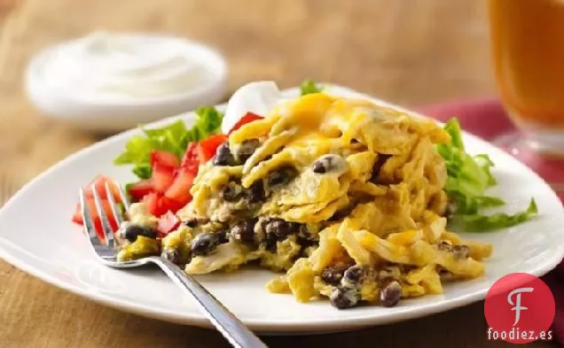 Cazuela de Enchilada de Pollo y Chile Verde de Cocción Lenta
