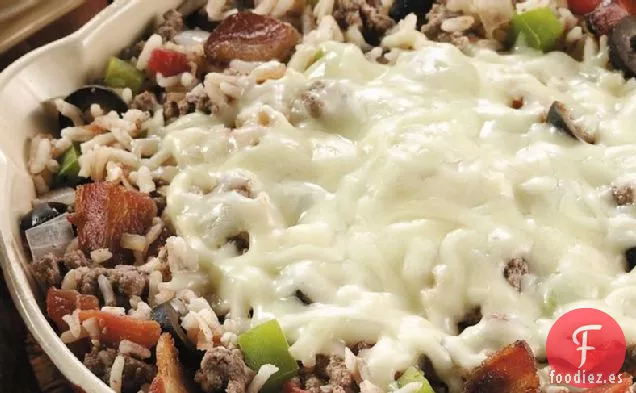 Sartén Italiana de Carne y Arroz