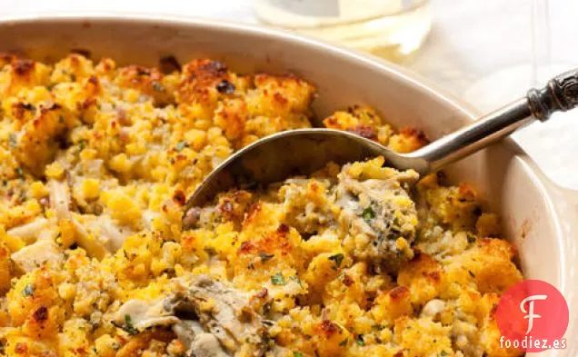 Relleno de Pan de Maíz y Ostras