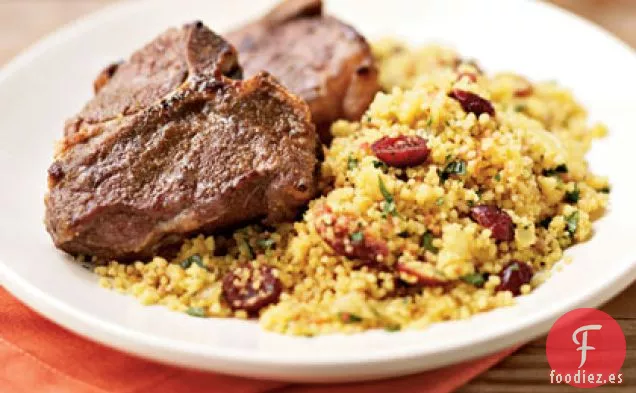 Chuletas de Cordero con Comino a la Parrilla con Cuscús al Curry